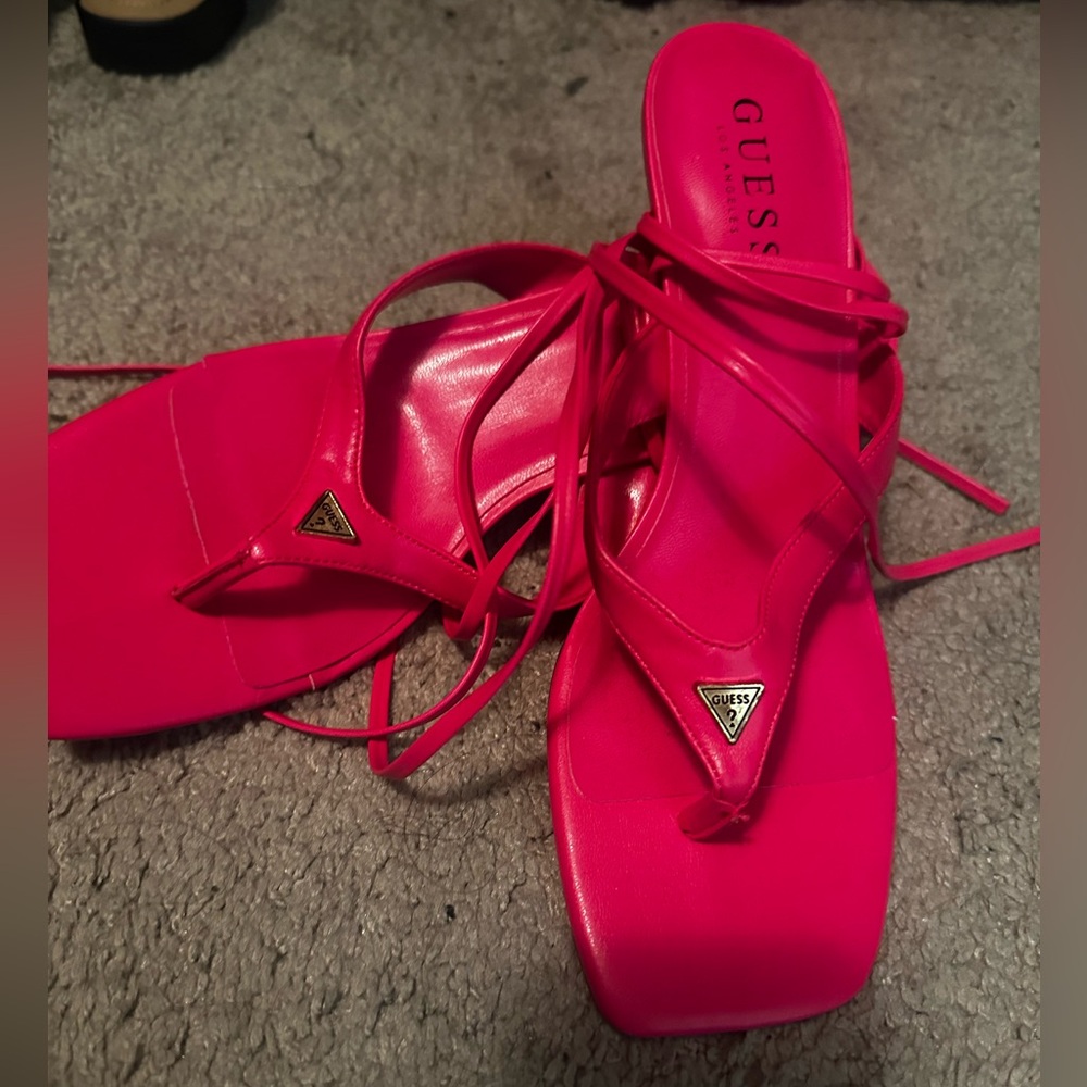 Guess Pink Sandals Strappy Design